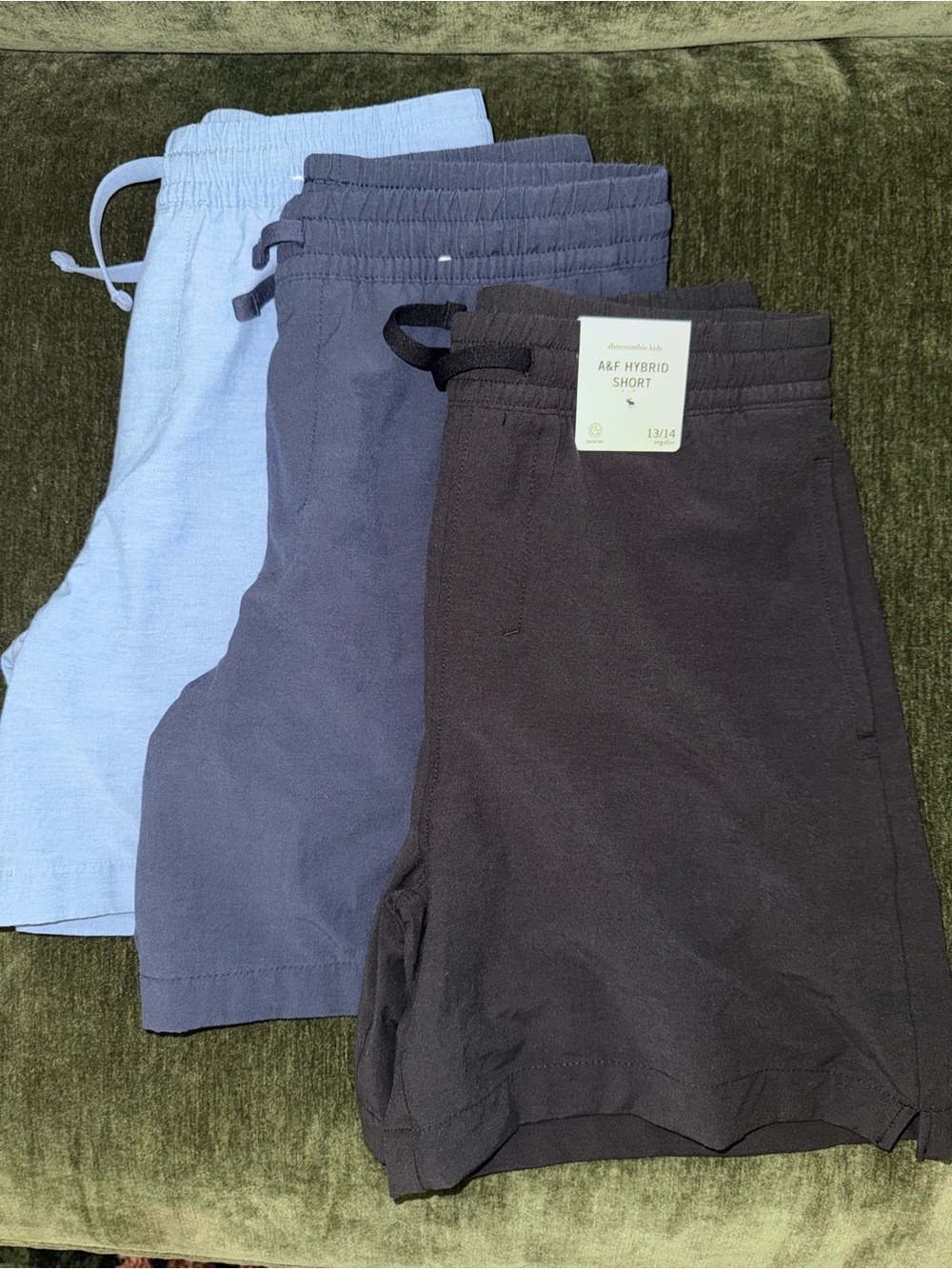 Abercrombie kids Black, Navy, Light Blue Hybrid Shorts